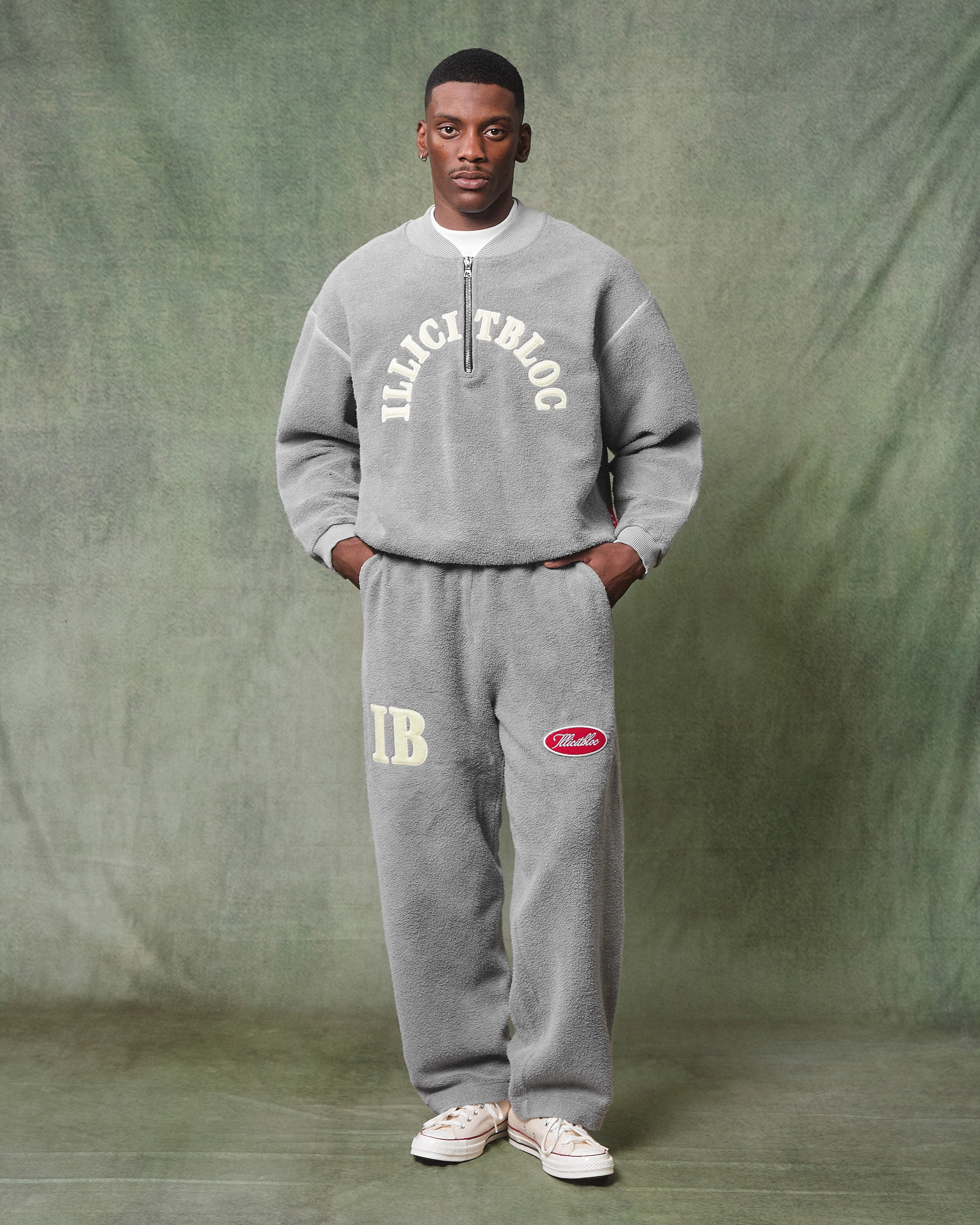 SPELLOUT TEDDYKNIT™ 1/4 ZIP - POWDER GREY - Image 4