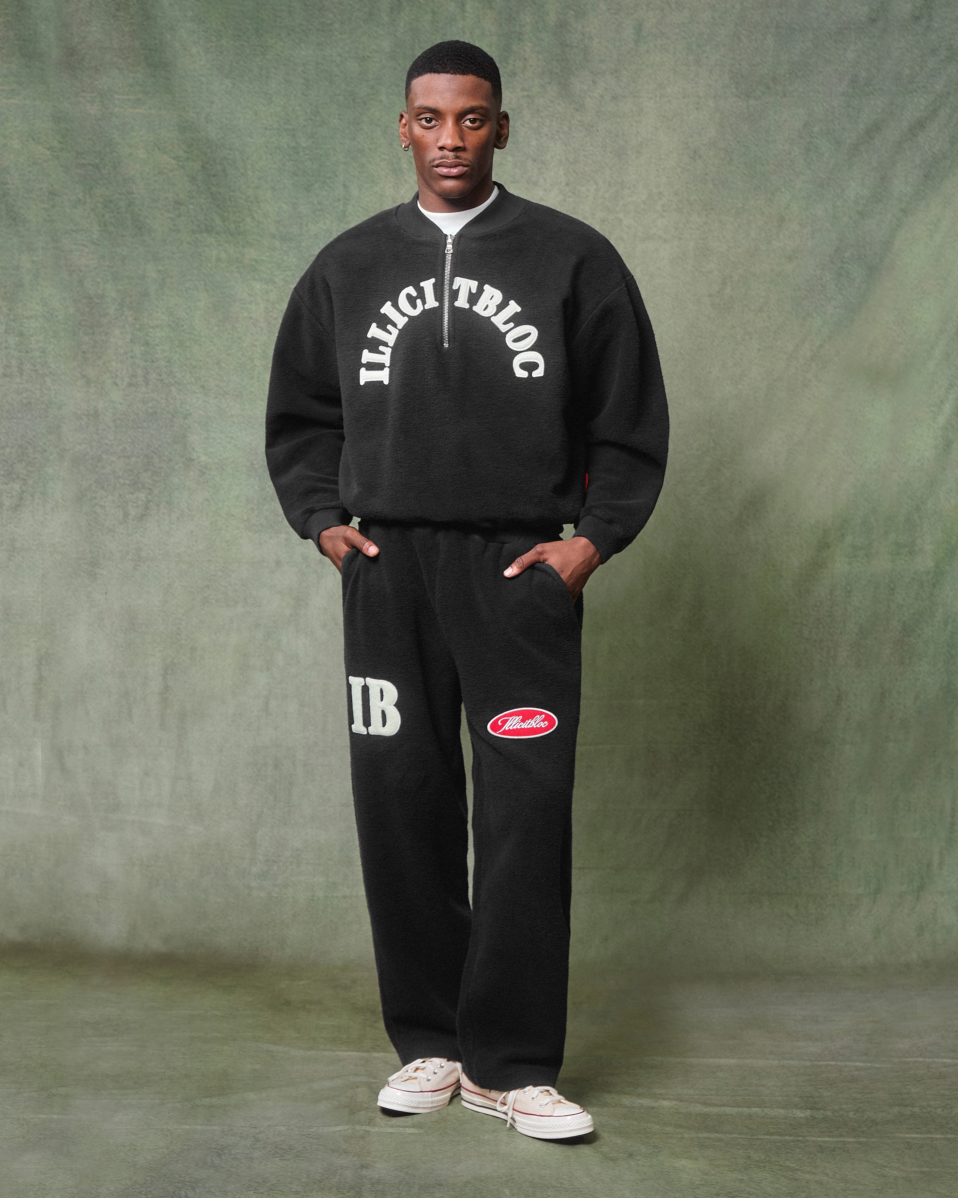 SPELLOUT TEDDYKNIT™ 1/4 ZIP - VINTAGE BLACK - Image 4
